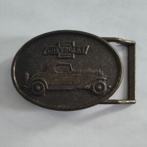 Vintage Chevrolet Brass Colored Belt Buckle